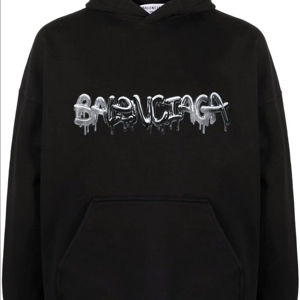 BALENCIAGA Wide Fit Logo Hoodie
